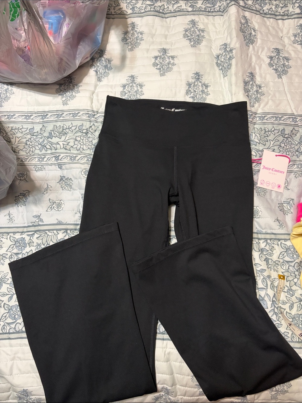 Juicy Couture Black Stretch Flare Leggings